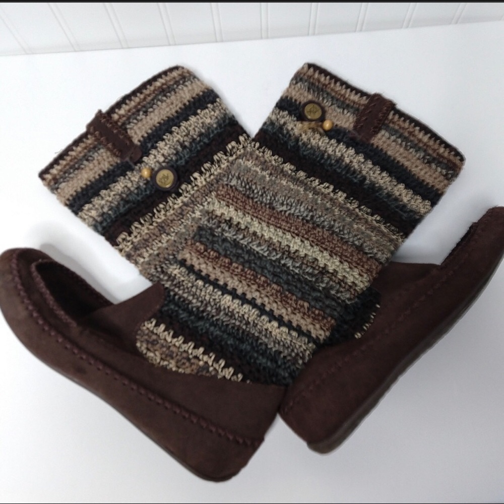 THE SAK | Brown Woven Suede Sock Boot Moccasin